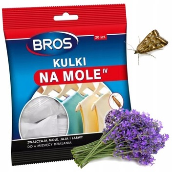 BROS KULKI ZAPACH ŚRODEK NA MOLE DO SZAFY ODZIEŻY