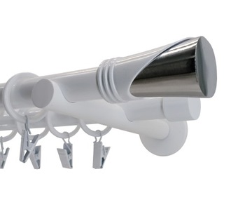 ДВОЙНОЙ КАРДИН Металл 19+19мм БЕЛЫЙ 140см VEGA