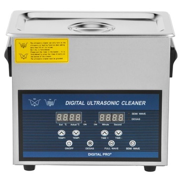 Cyfrowa Myjka Ultradźwiękowa z grzałką 6L