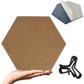PANEL DEKORACYJNY samoprzylepny HEXAGON, panele, kolor Ciemny Brązowy
