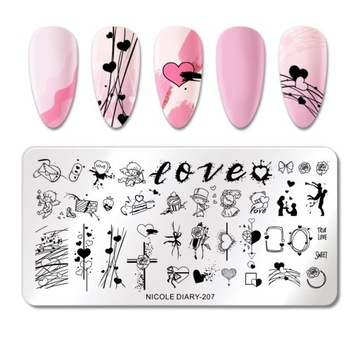 Штамп для украшения ногтей LOVE HEART