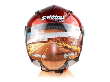 KASK motocyklowy Safebet burgunt