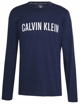 Calvin Klein _ Męski Granatowy Longsleeve Logo CK NAVY _ L