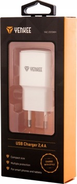 YENKEE Универсальное зарядное устройство USB 2400 мА