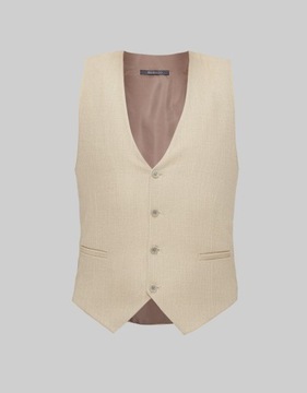 Kamizelka pantane slim fit beżowy 62