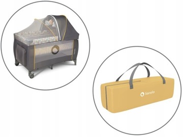 Дорожная кроватка LIONELO SVEN, ВОСПРОИЗВЕДЕНИЕ + МУЗЫКАЛЬНАЯ ШКАТУЛКА