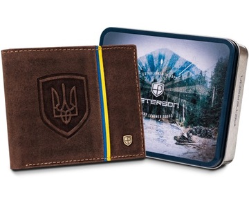 PETERSON portfel męski skóra ukraiński na prezent