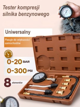 ИЗМЕРИТЕЛЬ УРОВНЯ СЖАТИЯ БЕНЗИН 0-20 БАР 8 EL.