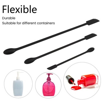 Набор из 3 мини-железных силиконовых лопаточек.