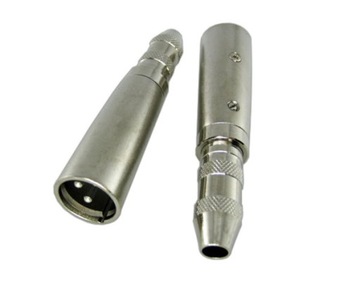 adapter gniazdo duży jack 6,3 stereo / wtyk XLR