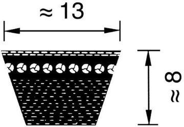 PAS KLINOWY ZĘBATY PASEK OPTIBELT AX/X13 x 880