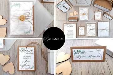 СВАДЕБНЫЕ ПРИГЛАШЕНИЯ БОТАНИЧЕСКИЕ БОХО КАЛКА ЭКО - BO3