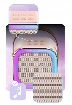 Мини-набор для караоке, 2 микрофона + БЕСПРОВОДНОЙ ДИНАМИК ДЛЯ ДЕТЕЙ