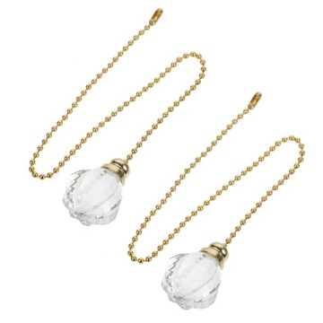 Lampka wentylatora z wiszącym łańcuszkiem, żarówka z uchwytem, 2 szt