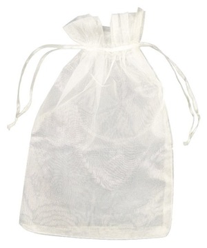 Подарочные пакеты из органзы 17х25 Белый 25 шт.