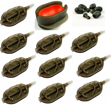 Zestaw 10x Podajnik ARC 20g + 10x SZYBKOZŁĄCZKA + Foremka Pro Method Feeder