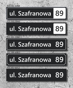 Адресная табличка с номерами домов и заборов 60х12.