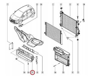 ВОЗДУХОЗАБОРНИК РУЛЕВЫЙ КОЛЕСО RENAULT CAPTUR CLIO IV