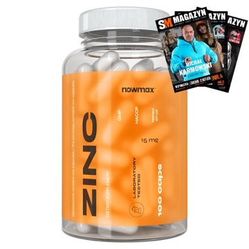 nowmax ZINC CYNK 15 mg 100 kaps CYTRYNIAN CYNKU