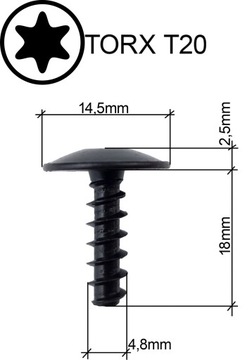 10 ВИНТОВ M4.8x18MM БАМПЕР ФАР КОЛЕСНЫЕ АРКИ