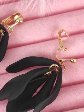 Черные акриловые длинные подвесные клипсы, повседневная модель c57