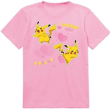 KOSZULKA DZIECIĘCA T-SHIRT DLA DZIECKA PIKACHU POKEMON 128 PREZENT JAKOŚĆ