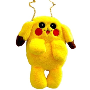 PLUSZOWA TOREBKA KRÓLICZEK KRÓLIK PLECAK 2w1 PIKACHU NA ŁAŃCUSZKU KIGURUMI