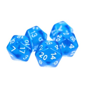 ZESTAW 2 KOSTEK RPG OCZY NIMFY KOŚĆ K20