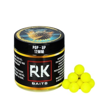 Kulki proteinowe RK Baits Durian Pop Up 12mm 125ml Haczykowe Pływające