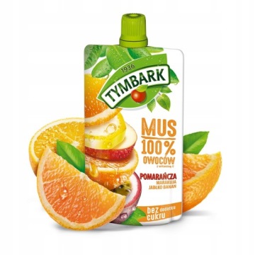 Tymbark Mousse 100% апельсин, маракуйя, банан, 120 г x 12 шт.