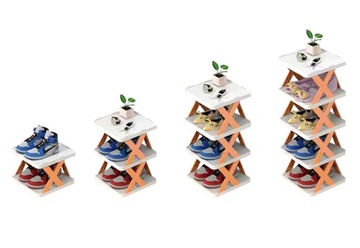 МОДУЛЬНАЯ ПОЛКА-СТОЙКА ОТДЕЛЬНО СТОЯЩИЙ ОБУВНОЙ ШКАФ ДЛЯ ОБУВИ, 6 СКЛАДНЫХ ПОЛОК