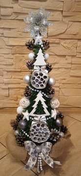 ШИШКА в цветочном горшке, украшенная и украшенная елочкой, 45 СМ