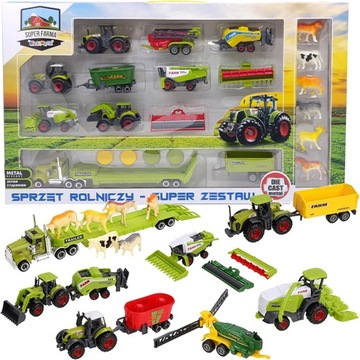 TRAKTOR CIĄGNIK KOMBAJN PRZYCZEPY ZWIERZĘTA FARMA