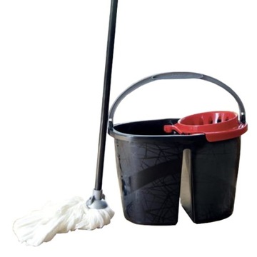 BAMA Zestaw wiadro z wyciskaczem 18 L + mop + kij