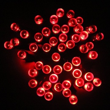 ZEWNĘTRZNE LAMPKI CHOINKOWE 100 LED CZERWONY