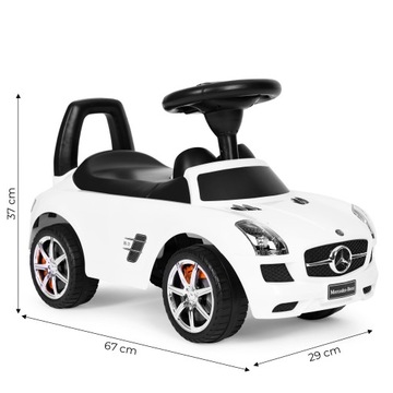 Детская толкалка Mercedes SLS AMG белого цвета