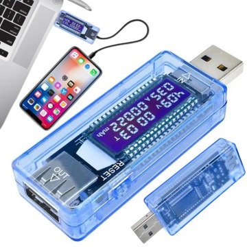 MIERNIK TESTER USB AMPEROMIERZ PRĄDU VOLTOMIERZ NAPIĘCIA USB3.0 DC4-30V