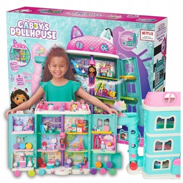 GABBY'S DOLLHOUSE DOMEK GABI DLA LALEK DUŻY INTERAKTYWNY ZJEŻDŹALNIA