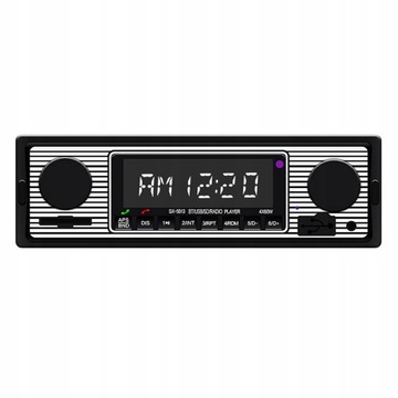 1 Din Car Stereo Bluetooth MP3 Audio Retro Radio