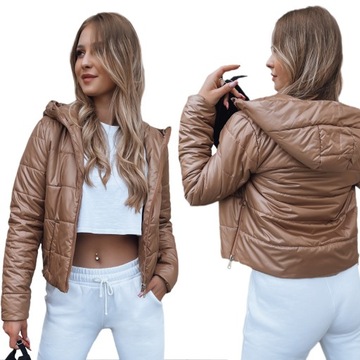 KURTKA DAMSKA PIKOWANA Z KAPTUREM roz. XXL