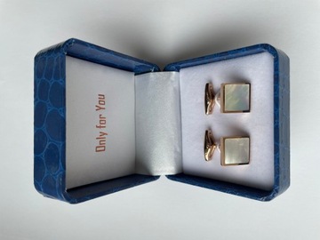 Topowe spinki do mankietów EXC Flaga Polski w Etui na prezent