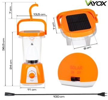 СВЕТОДИОДНЫЙ ТУРИСТИЧЕСКИЙ СОЛНЕЧНЫЙ ФАКЕЛ ДЛЯ КЕМПИНГА