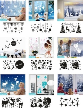 Новогодние украшения на окна, Рождественский подарок, 60 см.