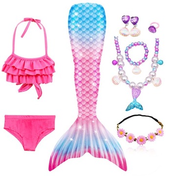STRÓJ KĄPIELOWY BIKINI OGON SYRENY ARIEL SYRENKA