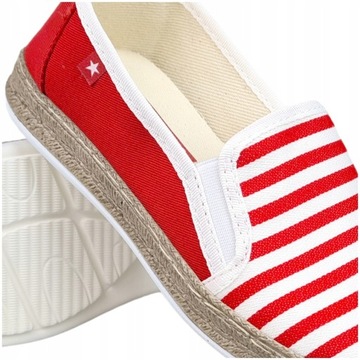 Espadryle damskie Big Star czerwone HH276003 36