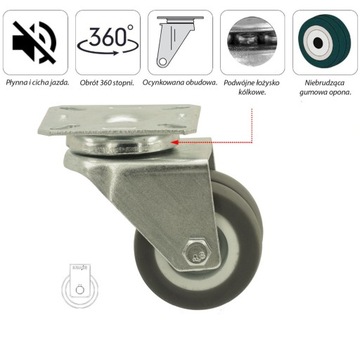 Набор из 4 шт. колеса фи 50, шкаф, полка 12ПЭЛ50