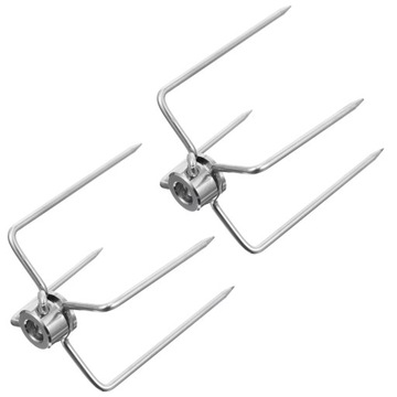 AKCESORIA DO GRILLA ZEWNĘTRZNEGO WIDŁY DO MIĘSA Z ROŻNA