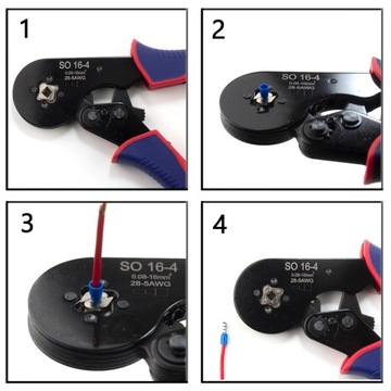 Обжимной станок для кабельных наконечников и соединителей проводов 0,08 мм2 - 16 мм2