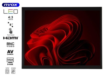 Монитор NVOX 8 дюймов с открытой рамкой и светодиодной подсветкой HDMI AV