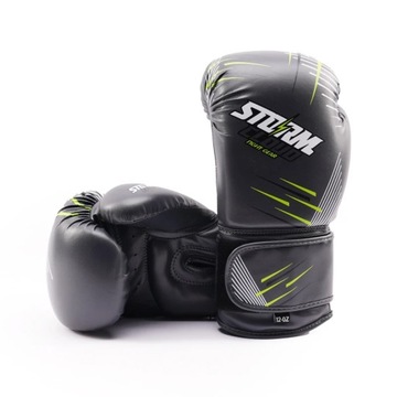 StormCloud Rękawice bokserskie StarFall Grafit-Limonka 8oz